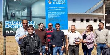 Julio Martinez  en la obra del hospital del Portezuelo