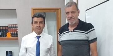 Ariel Martinez (ministro de Educación La Rioja) y Daniel Domínguez ( interventor de UDA)
