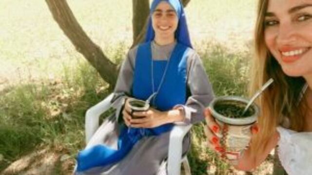 Belu00e9n Francese y su prima monja en San Rafael.