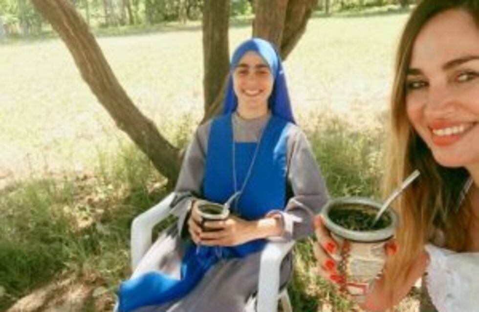 Belén Francese visitó a sus primas en un convento de San Rafael