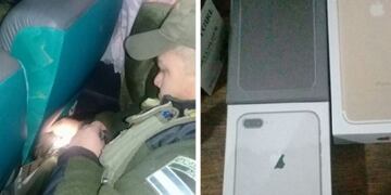 Efectivos de Gendarmería actúan sobre la butaca 42 donde había varios celulares de alta gama\u002E