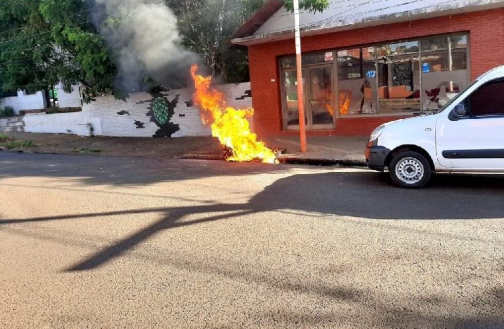 Incendiaron los contenedores de basura instalados por la municipalidad de Iguazú