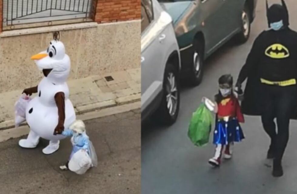 Un hombre y su hija usan cada día un disfraz distinto para sacar la basura