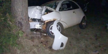 Un obereño chocó contra un pino y falleció en Santo Pipó