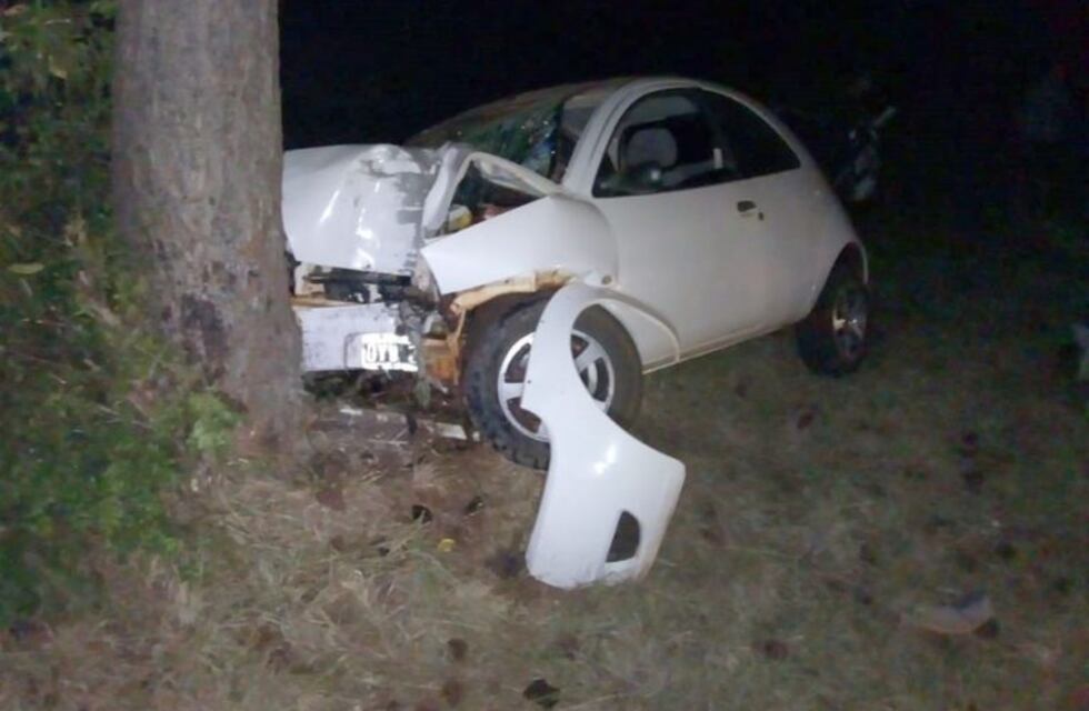 Un obereño chocó contra un pino y falleció en Santo Pipó