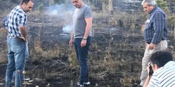 El gobernador en la zona del incendio\u002E