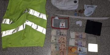 El botín secuestrado al motochorro\u002E