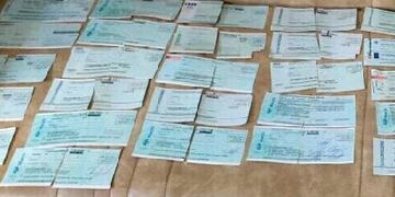 banda de cheques adulterados