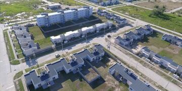 El barrio Santa Catalina, inaugurado recientemente, visto desde un dron\u002E