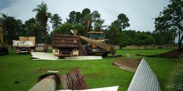 El viento azotó Candelaria y afectó a casas de seis familias\u002E (Foto: María Rosa Fernández)\u002E