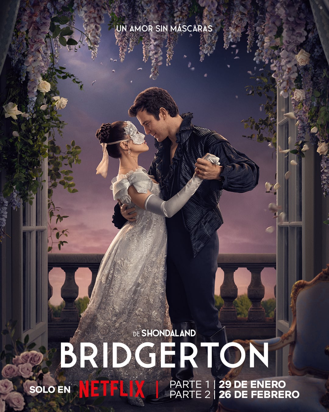 Poster principal de la cuarta temporada de Bridgerton.