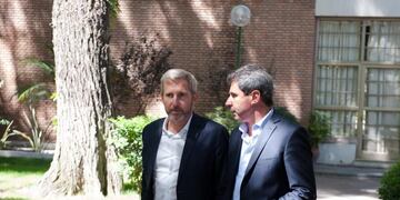 Ambas autoridades en el despacho del gobernador Uñac\u002E