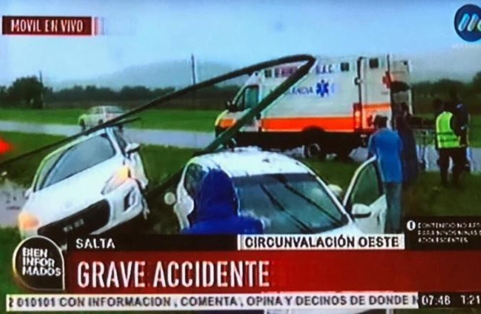 Hubo dos accidentes viales durante la tormenta