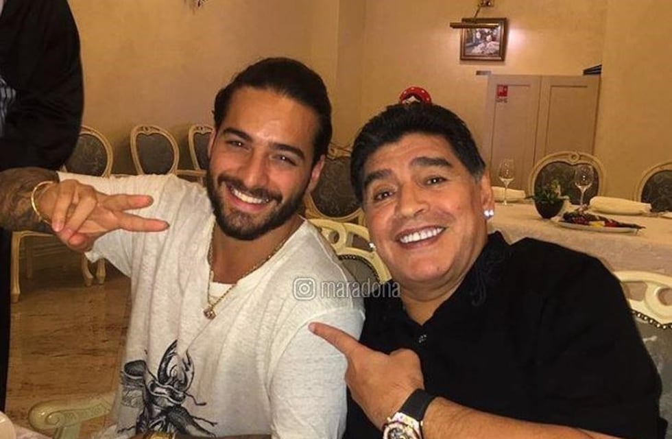 Maluma y Diego Maradona, revolucionaron las redes con un video juntos en Rusia