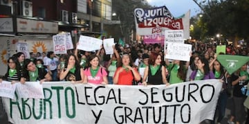 Marcha pidiendo por el aborto legal\u002E
