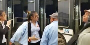 Agresión de un dueño de una empresa de colectivos a una mujer