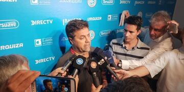 Caruso Lombardi en conferencia de prensa tras asumir como DT de Belgrano\u002E