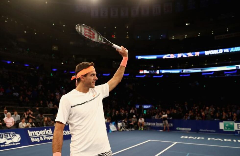La noche dorada de Del Potro en Nueva York por el Día Mundial del Tenis