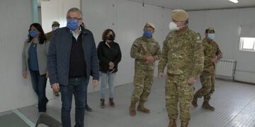 Morales recorrió las instalaciones de la base militar ubicada en la localidad de Cieneguillas\u002E