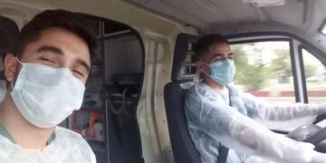 Paramedico de Olivda viaja en bici a Villa Maria