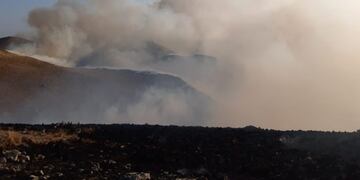 Incendio forestal en Capilla del Monte\u002E Foto: Ministerio de Seguridad de la Provincia de Córdoba
