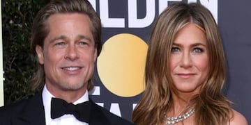 Brad Pitt hizo una broma sobre sus romances al recibir un Globo de Oro y el gesto de Jennifer Aniston se volvió viral