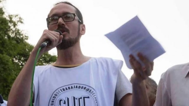 Sebastián Henríquez, titular del SUTE (Sindicato Unido de Trabajadores de la Educación)\u002E