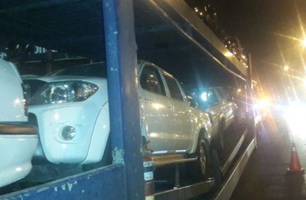 Piratas del asfalto asaltaron un camión mosquito con vehículos de alta gama