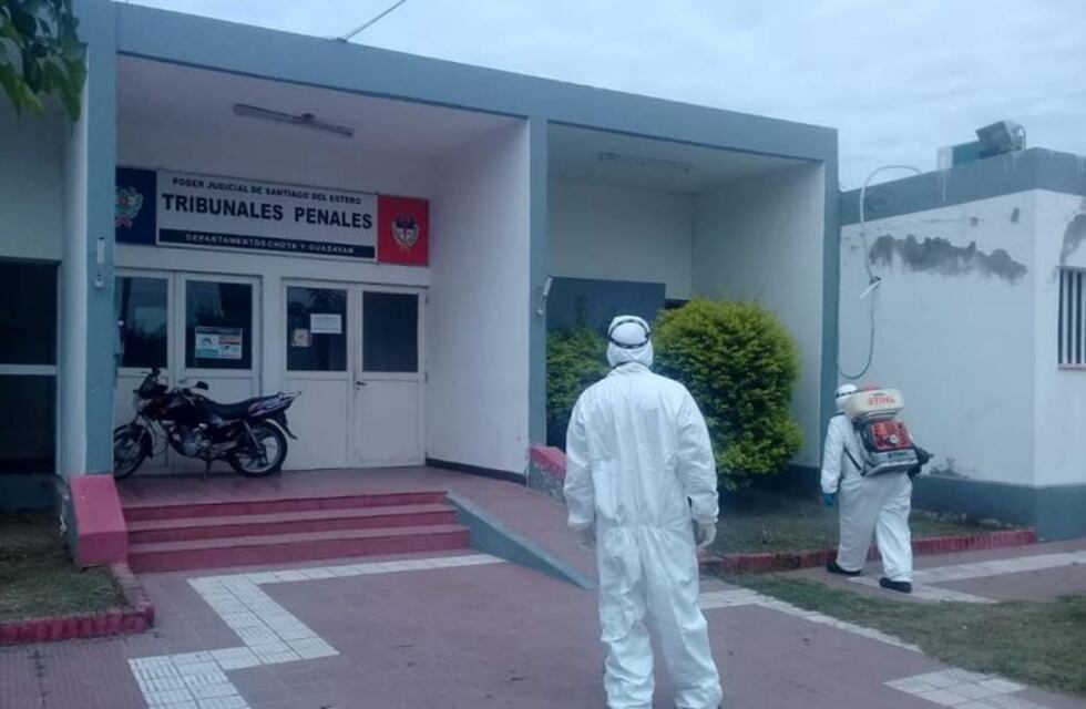 Realizaron tareas de desinfección en el Centro Judicial de Frías