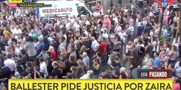 Masiva movilización de vecinos en Villa Ballester para reclamar justicia por el crimen de Zaira Rodríguez