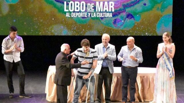 Matías De Andrade ganó el Lobo de Oro 2019 al mejor deportista de Mar del Plata (Foto: Facebook Círculo de Periodistas Deportivos de Mar del Plata)