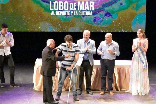 Matías De Andrade ganó el Lobo de Oro 2019 al mejor deportista de Mar del Plata (Foto: Facebook Círculo de Periodistas Deportivos de Mar del Plata)