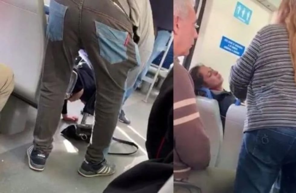 Un hombre causó pánico y asombro al hacer un "exorcismo" en el tren Sarmiento