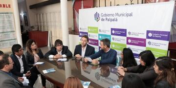 Concejal capitalino e intendente de Palpalá Pablo Palomares reunidos por las elecciones del Consejo de la Magistratura