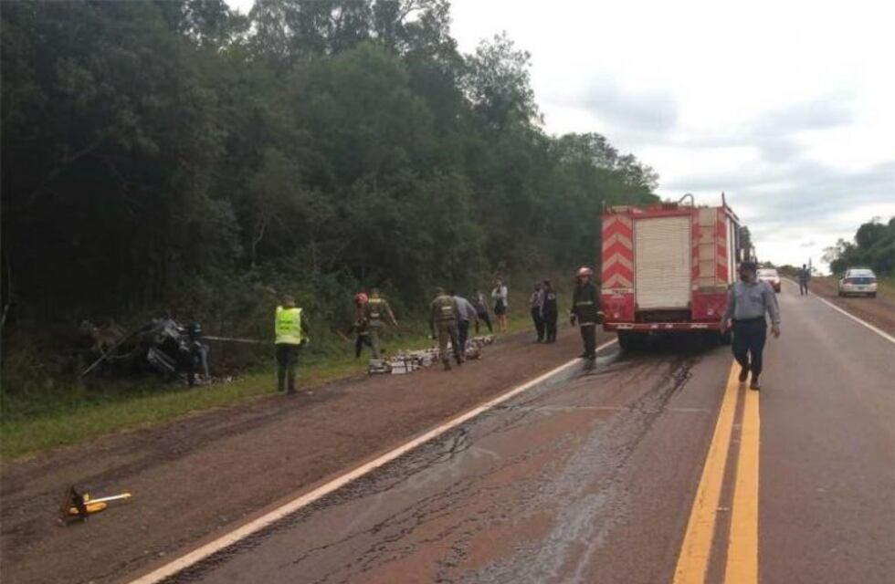 Escapaba de la Gendarmería, despistó y murió en la ruta 12