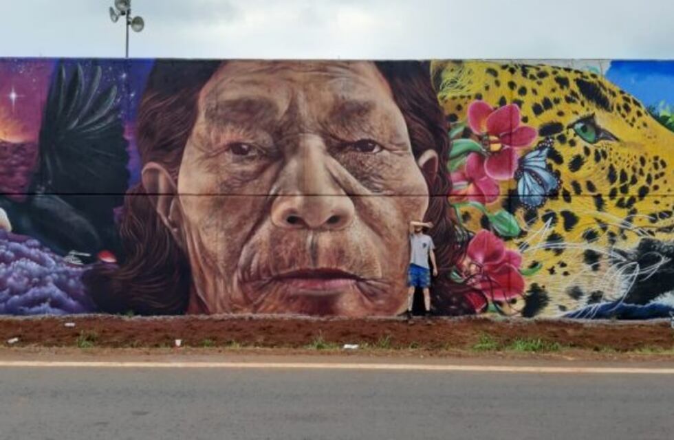 Doble Récord Guinness en Posadas: por el mural y el "dibujo a lápiz" más grandes del mundo