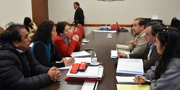 Dirigencia de APUAP en la Legislatura de Jujuy