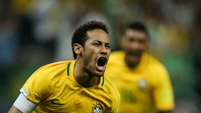 BRA108. SAO PAULO (BRASIL), 28/03/2017.- El brasileu00f1o Neymar celebra la anotaciu00f3n de un gol hoy, martes 28 de marzo de 2017, durante un partido entre Brasil y Paraguay por las eliminatorias al mundial de fu00fatbol Rusia 2018, en el estadio Arena Corinthians,