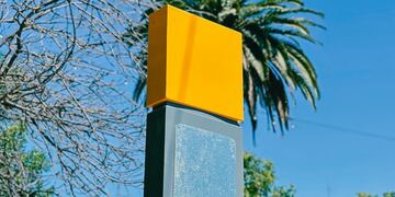 Colocan los totems en el centro de Rafaela