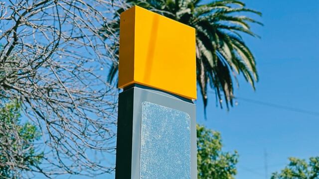 Colocan los totems en el centro de Rafaela