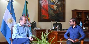 Federico Susbielles y Rodrigo Aristimuño se reunieron en Bahía Blanca.