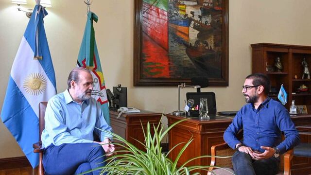 Federico Susbielles y Rodrigo Aristimuño se reunieron en Bahía Blanca.