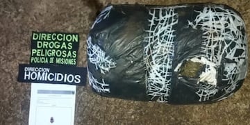 Posadas: hallaron marihuana escondida entre piedras a orillas del Arroyo Zaimán.