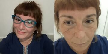 Silvia de la Torre y el antes y después de una jornada de guardia en Olavarría.