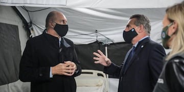 El rafaelino evitó contestar las críticas del ministro de Defensa de la Nación, Agustín Rossi.