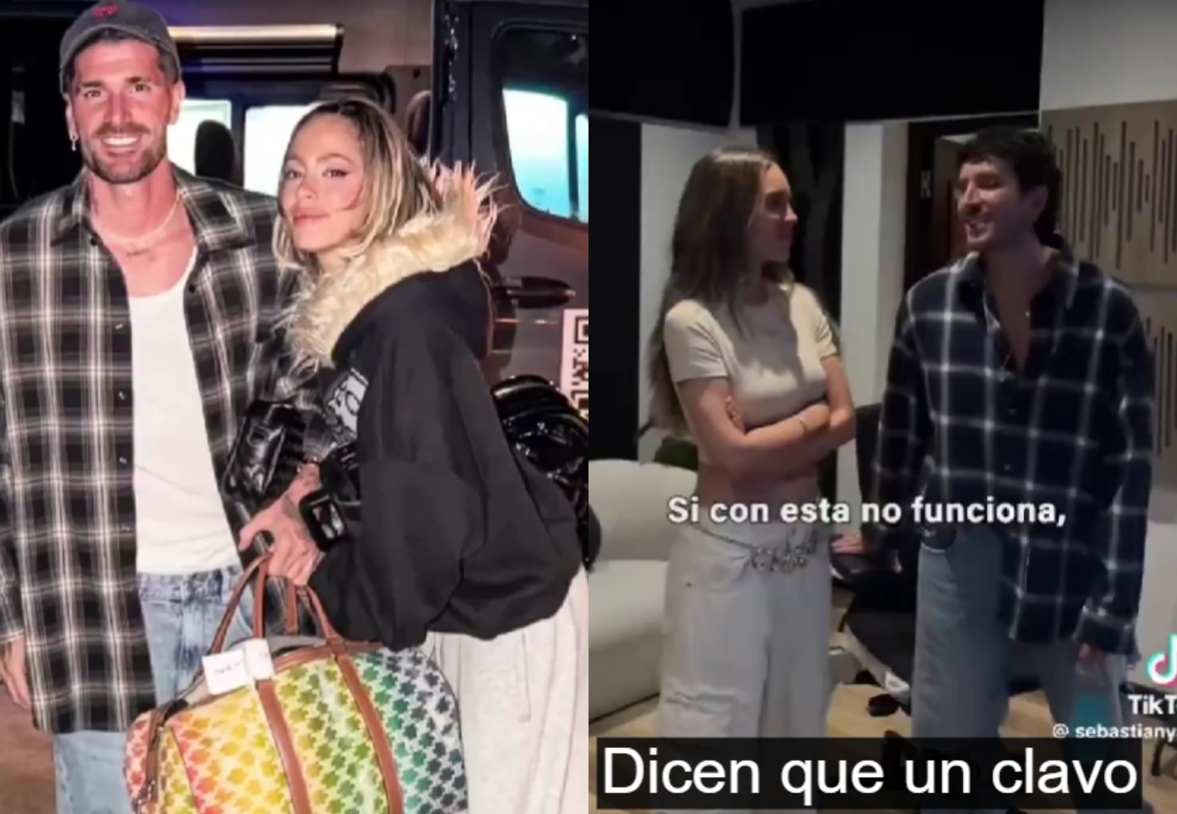 Ambos optaron por un look estilo leñador.