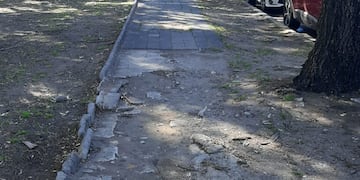 Solicitan la reparación de veredas del Parque Sarmiento