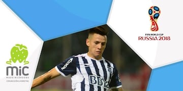 El lateral de Talleres, Leo Godoy\u002E Uno de los que no falta en las figus del Mundial Made in Córdoba\u002E