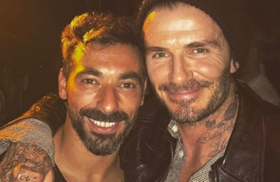 El "Pocho" Lavezzi y David Beckham juntos en la noche de París
