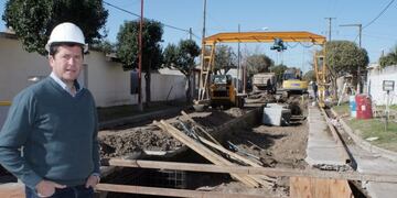 El Intendente Maurcio Cravero recorre la obra